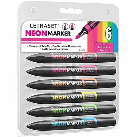 Letraset NeonMarker 6 Pack Image 1