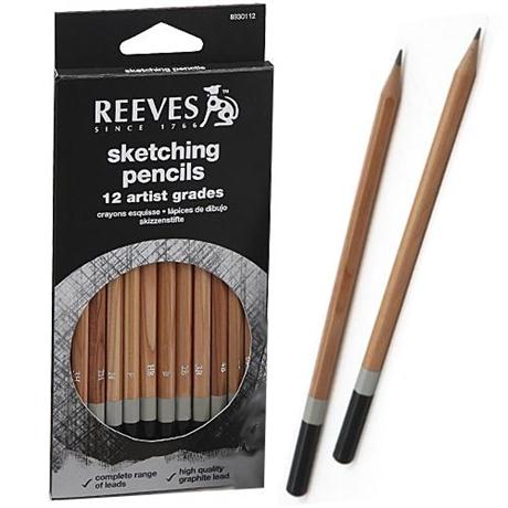 Reeves 12 Sketching Pencils Image 1