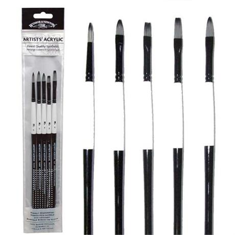 Winsor & Newton Artists' Acrylic Brush Set Image 1