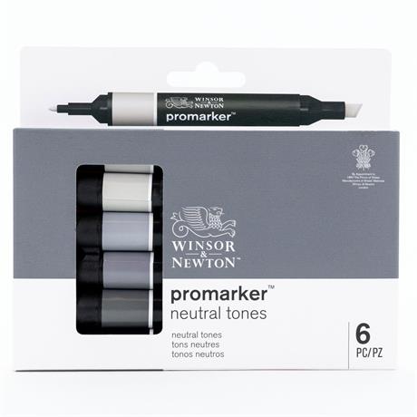 Winsor & Newton Promarker 6 Neutral Tones Set – Boxed Set