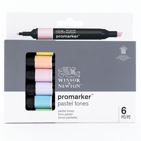 Winsor & Newton Promarker 6 Pastel Tones Set – Boxed Set