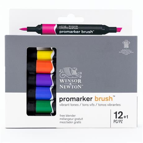 Winsor & Newton Promarker Brush 12 Vibrant Set – Boxed Set