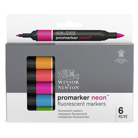 Winsor & Newton Promarker Neon Set of 6 – Boxed Set