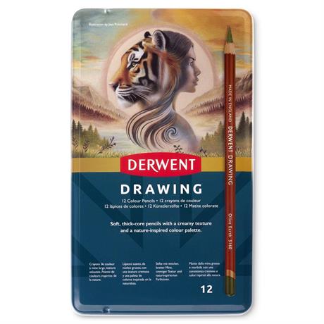 Derwent Drawing Pencils Tin of 12