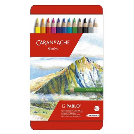 Caran d’Ache Pablo coloured pencils set of 12 tin