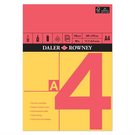Daler Rowney Red & Yellow Gummed Sketch Pad