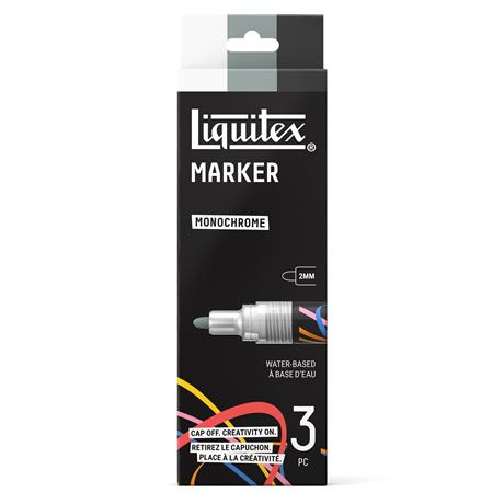 Liquitex Marker 3x2mm Set - Monochrome