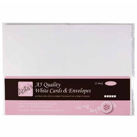Anita's 25 Blank Card & Envelope Packs - 240gsm Image 1