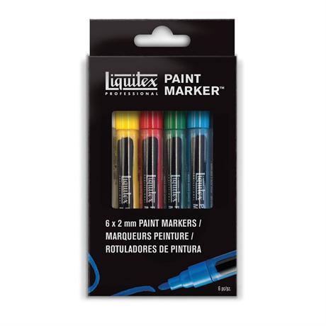 Liquitex Fine 2mm Paint Marker Set Of 6 Pens Image 1