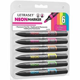 Letraset NeonMarker 6 Pack Thumbnail Image 0