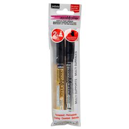 Pebeo Acrylic Marker Set Gold & Silver 1.2mm thumbnail