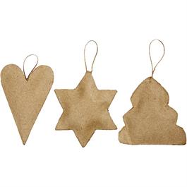 Papier Mache Assorted Christmas Ornaments (Pack of 9) thumbnail
