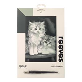 Reeves Scraperfoil Kit- Fluffy Kittens