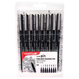 Uni-ball PIN set of 8 Black thumbnail
