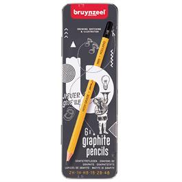 Bruynzeel 6 Graphite Pencils Tin thumbnail