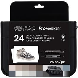 Winsor & Newton ProMarker Black & Greys 24 Set thumbnail