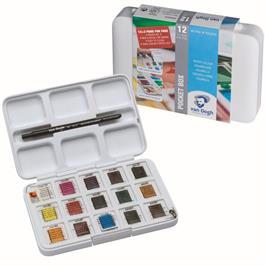 Van Gogh Water Colour Pocket Box 12 Half Pans & Brush thumbnail