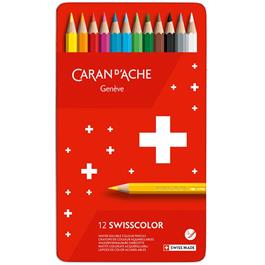 Caran d'Ache Swisscolor Pencils Tin Of 12 thumbnail