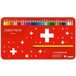 Caran d'Ache Swisscolor Pencils Tin Of 40 thumbnail