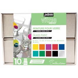Pebeo Vitrea 160 Collection Set 10 x 45ml No.1 Colours thumbnail