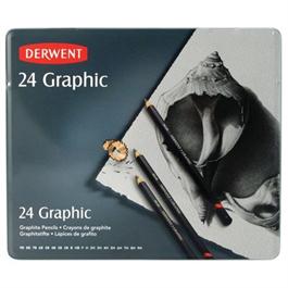 Derwent Graphic Pencils Tin of 24 thumbnail
