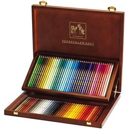 Caran D'ache Wooden Box Of 80 Supracolor Pencils thumbnail