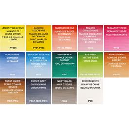 Swatches of Winsor & Newton Cotman Watercolour Field Set – 14 half pan colours