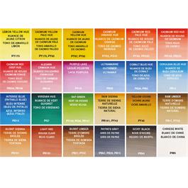 Swatches of Winsor & Newton Cotman 24 Whole Pan Studio Set – full palette of 24 colours