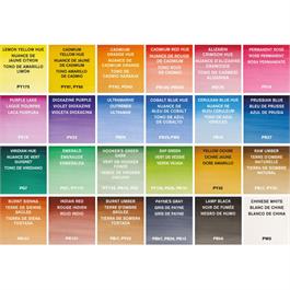 Swatches of Winsor & Newton Cotman 24 Half Pan Travel Set – full range of 24 colours