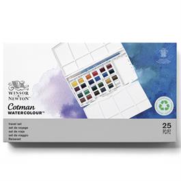 Winsor & Newton Cotman Watercolour 24 Half Pan Travel Set – closed box