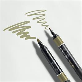 Close-up of Winsor & Newton Promarker Metallic Marker Nibs – Broad and Fine Tips