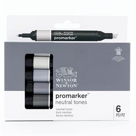 Winsor & Newton ProMarker 6 Neutral Tones Set thumbnail