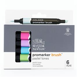 Winsor & Newton Promarker Brush 6 Pastel Tones Set – Boxed Set
