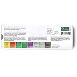 Winsor & Newton Professional Watercolour Revival Collection packaging back showing colour names and pigment details