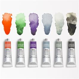 Winsor & Newton Professional Watercolour Revival Collection – 6 x 5 ml tubes with colour swatches