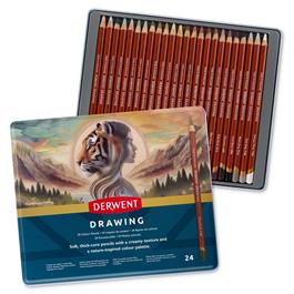Derwent Drawing Pencils 24 Tin nature inspired colour palette