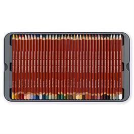 Derwent Drawing Pencils 36 Tin open showing colour selection
