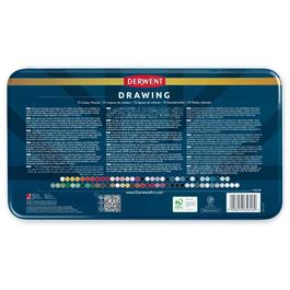 Derwent Drawing Pencils 36 Tin back of set