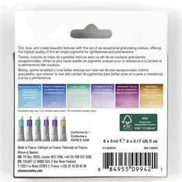 Winsor & Newton Professional Watercolour Granulating Colours Set back of box