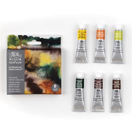 Winsor & Newton Professional Watercolour Rich Earth Colours Set 6 x 5ml Thumbnail Image 2
