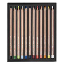 Luminance coloured pencils set of 12 arranged in the box