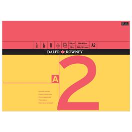 Daler Rowney Red & Yellow Gummed Sketch Pad A2
