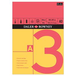 Daler Rowney Red & Yellow Gummed Sketch Pad A3