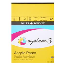 Daler-Rowney System3 Acrylic Paper Pad 230gsm A2