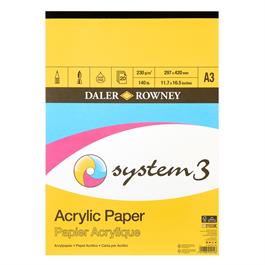 Daler Rowney System3 Acrylic Paper Pad 230gsm A3 thumbnail
