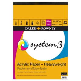 Daler Rowney System3 Heavyweight Acrylic Pad 360gsm A3 thumbnail