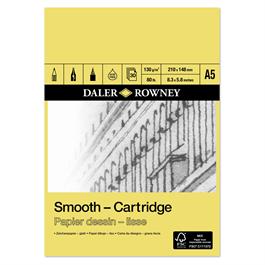 Daler-Rowney Smooth Cartridge Paper Pad 130gsm A5