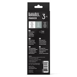 Liquitex Marker 3x2mm Set - Monochrome - back of box