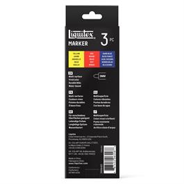 Liquitex Marker 3x2mm Set - Primary - back of box