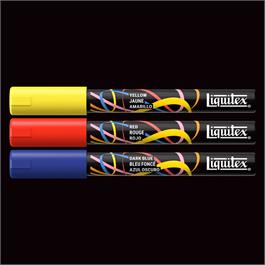 Liquitex Marker 3x2mm Set - Primary - Yellow, Red & Dark Blue